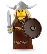 Минифигурка 'Женщина-викинг', серия 7 'из мешка', Lego Minifigures [8831-13]