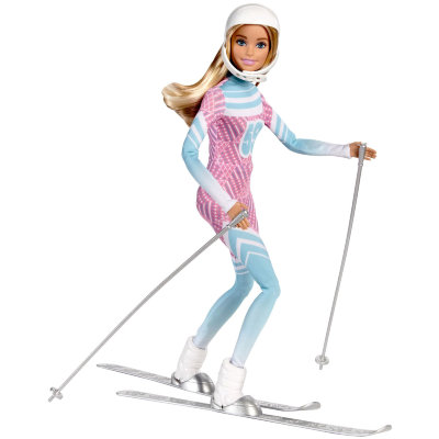 Шарнирная кукла Barbie &#039;Лыжница&#039;, специальный выпуск &#039;Pink Passport&#039; из серии &#039;Безграничные движения&#039; (Made-to-Move), Mattel [FDR57] Шарнирная кукла Barbie 'Лыжница', специальный выпуск 'Pink Passport' из серии 'Безграничные движения' (Made-to-Move), Mattel [FDR57]