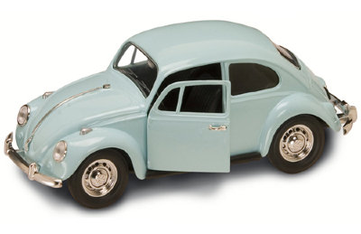 Модель автомобиля Volkswagen Beetle 1967, 1:24, голубая, Yat Ming [24202b] Модель автомобиля Volkswagen Beetle 1967, 1:24, голубая, Yat Ming [24202b]