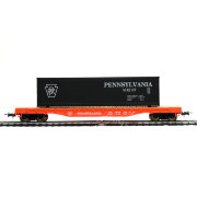 Вагон-платформа с контейнером 'Pennsylvania', масштаб HO, Mehano [T115-54628]