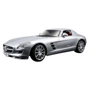 Модель автомобиля Mercedes-Benz SLS AMG, серебристая, 1:43, Welly [44000A-07]