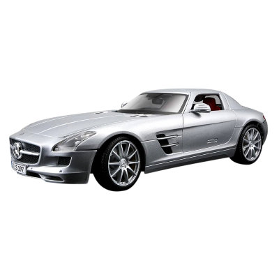 Модель автомобиля Mercedes-Benz SLS AMG, серебристая, 1:43, Welly [44000A-07] Модель автомобиля Mercedes-Benz SLS AMG, серебристая, 1:43, Welly [44000A-07]