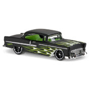 Модель автомобиля '55 Chevy', Чёрно-зеленая, HW Flames, Hot Wheels [DTX81]