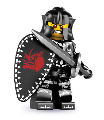 Минифигурка &#039;Черный рыцарь&#039;, серия 7 &#039;из мешка&#039;, Lego Minifigures [8831-14] Минифигурка 'Черный рыцарь', серия 7 'из мешка', Lego Minifigures [8831-14]