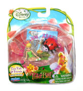 Феечка Tinker Bell (Динь-динь) с божьей коровкой, 5см, Disney Fairies, Playmates [74601]