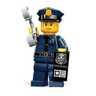 Минифигурка &#039;Полицейский&#039;, серия 9 &#039;из мешка&#039;, Lego Minifigures [71000-06] Минифигурка 'Полицейский', серия 9 'из мешка', Lego Minifigures [71000-06]