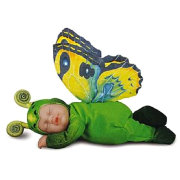 Кукла 'Спящий младенец-бабочка (зеленая)', 23 см, Anne Geddes [579114]