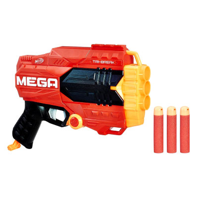 Детское оружие &#039;Крупнокалиберный пистолет &#039;Три-брейк&#039; - Tri-Break&#039;, из серии NERF MEGA Elite, Hasbro [E0103] Детское оружие 'Крупнокалиберный пистолет 'Три-брейк' - Tri-Break', из серии NERF MEGA Elite, Hasbro [E0103]