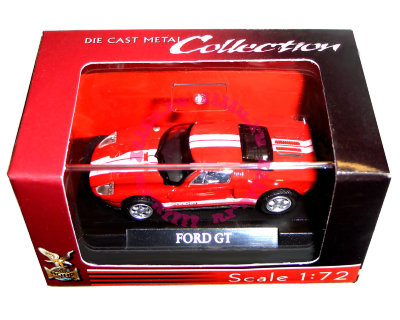 Модель автомобиля Ford GT 1:72, красная, в пластмассовой коробке, Yat Ming [73000-21] Модель автомобиля Ford GT 1:72, красная, в пластмассовой коробке, Yat Ming [73000-21]