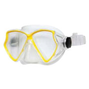 Силиконовая маска для ныряния 'Авиатор Про', размер S, с желтой вставкой, Intex [55980]