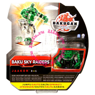 Прыгающий Бакуган Baku Sky Raiders - Jaakor, зеленый, 3 сезон 'Бакуган: Вторжение Гандалианцев', Bakugan Battle Brawlers: Gundalian Invaders [49888] Прыгающий Бакуган Baku Sky Raiders - Jaakor, зеленый, 3 сезон 'Бакуган: Вторжение Гандалианцев', Bakugan Battle Brawlers: Gundalian Invaders [49888]