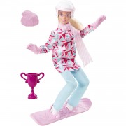 Шарнирная кукла Барби 'Сноубордистка', из серии 'Я могу стать', Barbie, Mattel [HCN32]