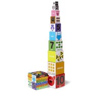 Деревянная развивающая игрушка 'Кубики - цвета, цифры, формы и размер', Melissa&Doug [9042]