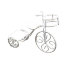 Кукольная садовая миниатюра 'Декоративный трёхколёсный велосипед', металлический, ScrapBerry's [SCB271026] - SCB271026.jpg
