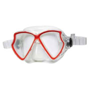 Силиконовая маска для ныряния 'Авиатор Про', размер S, с красной вставкой, Intex [55980]