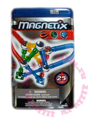 Конструктор магнитный Magnetix, 25 деталей, жестяная коробка [29102]   Конструктор магнитный Magnetix, 25 деталей, жестяная коробка [29102]&nbsp; 