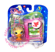 Зверюшка с игровой сценой - желтый Утёнок, Littlest Pet Shop, Hasbro [23992]