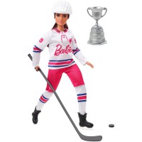 Шарнирная кукла Барби 'Хоккеистка', пышная (Curvy), из серии 'Я могу стать', Barbie, Mattel [HFG74]