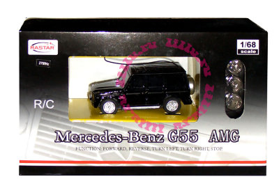 Радиоуправляемый автомобиль Mercedes-Benz G55 AMG, масштаб 1:68, черный, Rastar [29400b] Радиоуправляемый автомобиль Mercedes-Benz G55 AMG, масштаб 1:68, черный, Rastar [29400b]