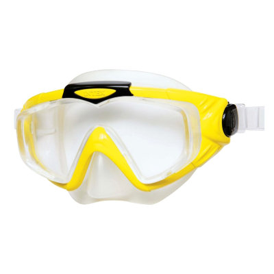 Силиконовая маска для ныряния &#039;Аква Про&#039;, размер M, с желтой вставкой, Intex [55981] Силиконовая маска для ныряния 'Аква Про', размер M, с желтой вставкой, Intex [55981]