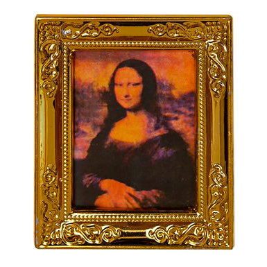 Кукольная миниатюра &#039;Картина &#039;Мона Лиза&#039; в раме&#039;, 1:12, Art of Mini [AM0101080] Кукольная миниатюра 'Картина 'Мона Лиза' в раме', 1:12, Art of Mini [AM0101080]