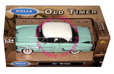 Модель автомобиля Ford Victoria 1953, светло-зеленая/голубая, серия &#039;Old Timer&#039; 1:24, Welly [22093W-GR] Модель автомобиля Ford Victoria 1953, светло-зеленая/голубая, серия 'Old Timer' 1:24, Welly [22093W-GR]