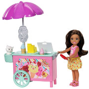 Игровой набор 'Тележка с мороженым' с куклой Челси (Chelsea), Barbie, Mattel [FDB33]