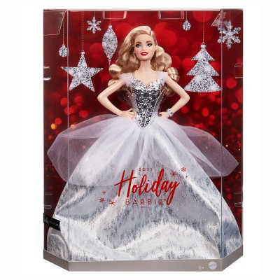 Кукла Барби &#039;Рождество-2021&#039; (2021 Holiday Barbie), блондинка, коллекционная, Mattel [GXL21] Кукла Барби 'Рождество-2021' (2021 Holiday Barbie), блондинка, коллекционная, Mattel [GXL21]