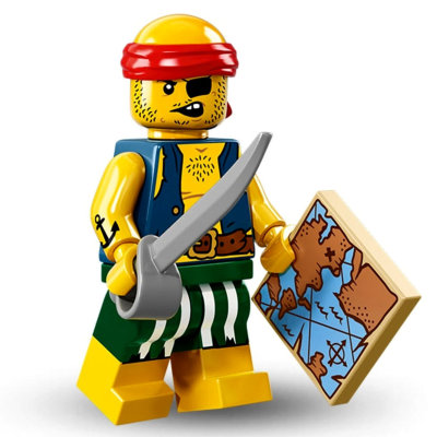 Минифигурка &#039;Пират&#039;, серия 16 &#039;из мешка&#039;, Lego Minifigures [71013-09] Минифигурка 'Пират', серия 16 'из мешка', Lego Minifigures [71013-09]