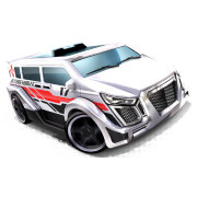 Коллекционная модель автомобиля скорой помощи Speedbox - HW City 2013, белая, Mattel [X1653]