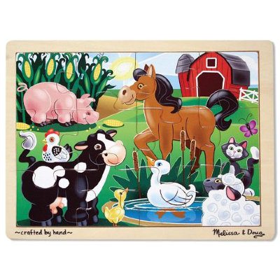 Деревянный пазл 'Ферма', 12 элементов, Melissa&amp;Doug [2934] Деревянный пазл 'Ферма', 12 элементов, Melissa&Doug [2934]