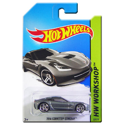 Модель автомобиля '2014 Corvette Stingray', серый металлик, HW Workshop, Hot Wheels [BFD78] Модель автомобиля '2014 Corvette Stingray', серый металлик, HW Workshop, Hot Wheels [BFD78]
