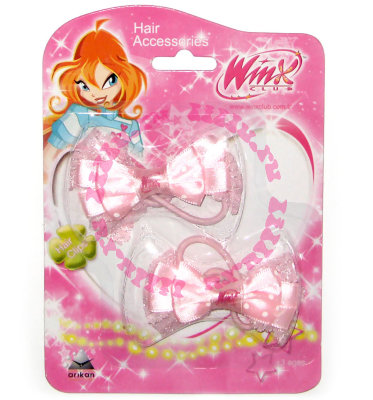 Резинки для волос 'Winx Club', 2шт., розовые [10323p] Резинки для волос 'Winx Club', 2шт., розовые [10323p]