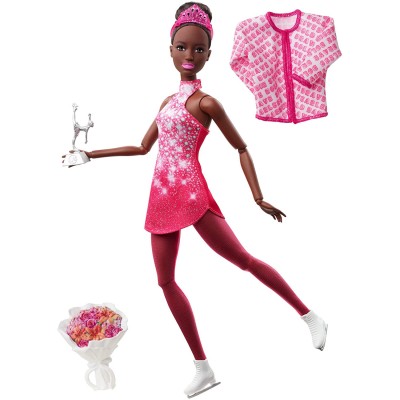 Шарнирная кукла Барби &#039;Фигуристка&#039;, афроамериканка, из серии &#039;Я могу стать&#039;, Barbie, Mattel [HCN31] Шарнирная кукла Барби 'Фигуристка', афроамериканка, из серии 'Я могу стать', Barbie, Mattel [HCN31]