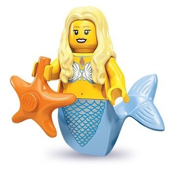 Минифигурка 'Русалка', серия 9 'из мешка', Lego Minifigures [71000-12] Минифигурка 'Рыцарь', серия 9 'из мешка', Lego Minifigures [71000-04]