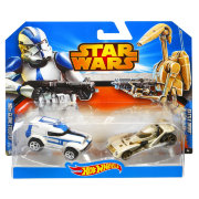 Набор коллекционных моделей автомобилей 501st Clone Trooper vs. Battle Droid, серия Star Wars, Hot Wheels, Mattel [CGX07]