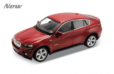 Модель автомобиля BMW X6, красная, 1:24, Welly [24004W] Модель автомобиля BMW X6, красная, 1:24, Welly [24004W]