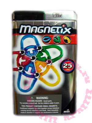 Конструктор магнитный Magnetix, 25 деталей, жестяная коробка [29107]   Конструктор магнитный Magnetix, 25 деталей, жестяная коробка [29107]&nbsp; 