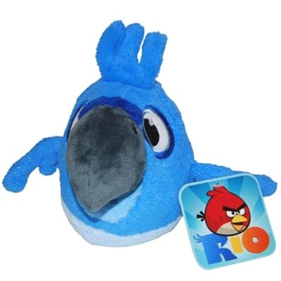 Мягкая игрушка &#039;Злая птичка Голубчик - Angry Birds Rio&#039;, 12 см, со звуком, Commonwealth Toys [91875] Мягкая игрушка 'Злая птичка Голубчик - Angry Birds Rio', 12 см, со звуком, Commonwealth Toys [91875]