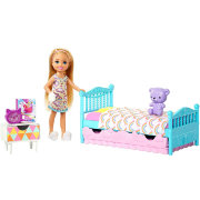 Игровой набор 'Детская кроватка' с куклой Челси (Chelsea), Barbie, Mattel [FXG83]
