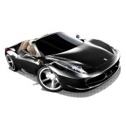Коллекционная модель автомобиля Ferrari 458 Spider - HW Showroom 2013, черная, Hot Wheels, Mattel [X1779]