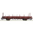 Вагон-платформа для перевозки длинномерных грузов, коричневый, масштаб HO, Mehano [T632-54768/54784] - T632-54768-1.jpg