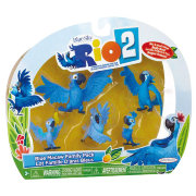 Набор из 5 фигурок 'Семья синих ара' (Blue Macaw Family), из серии 'Рио 2' (Rio 2), Spin Master [72499]