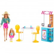 Игровой набор с куклами Барби и Челси 'Кафе-мороженое', Barbie, Mattel [GBK87]
