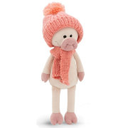Мягкая игрушка 'Поросёнок Клёпа, в шапочке кораллового цвета', 25 см, Orange Toys [8019/25]