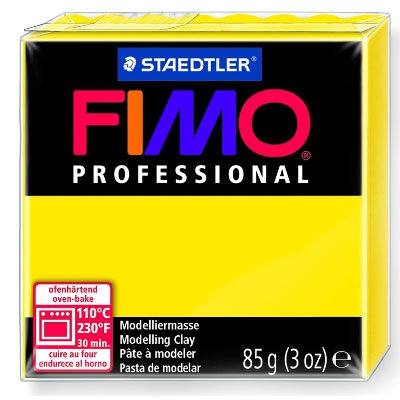 Полимерная глина FIMO Professional, чисто-желтая, 85г, FIMO [8004-100] Полимерная глина FIMO Professional, чисто-желтая, 85г, FIMO [8004-100]