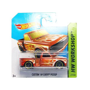 Модель автомобиля 'Custom 1969 Chevy Pickup', оранжевый металлик, HW Workshop, Hot Wheels [BFD96] Модель автомобиля 'Custom 1969 Chevy Pickup', оранжевый металлик, HW Workshop, Hot Wheels [BFD96]
