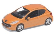Модель автомобиля Peugeot 207, оранжевый металлик, 1:24, Welly [22492W-OR]