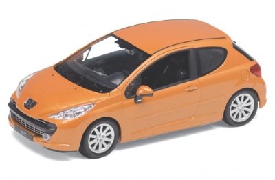 Модель автомобиля Peugeot 207, оранжевый металлик, 1:24, Welly [22492W-OR] Модель автомобиля Peugeot 207, оранжевый металлик, 1:24, Welly [22492W-OR]