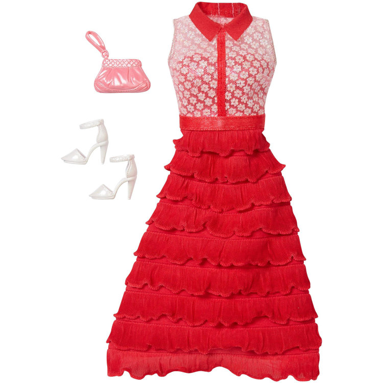Красное платье для барби